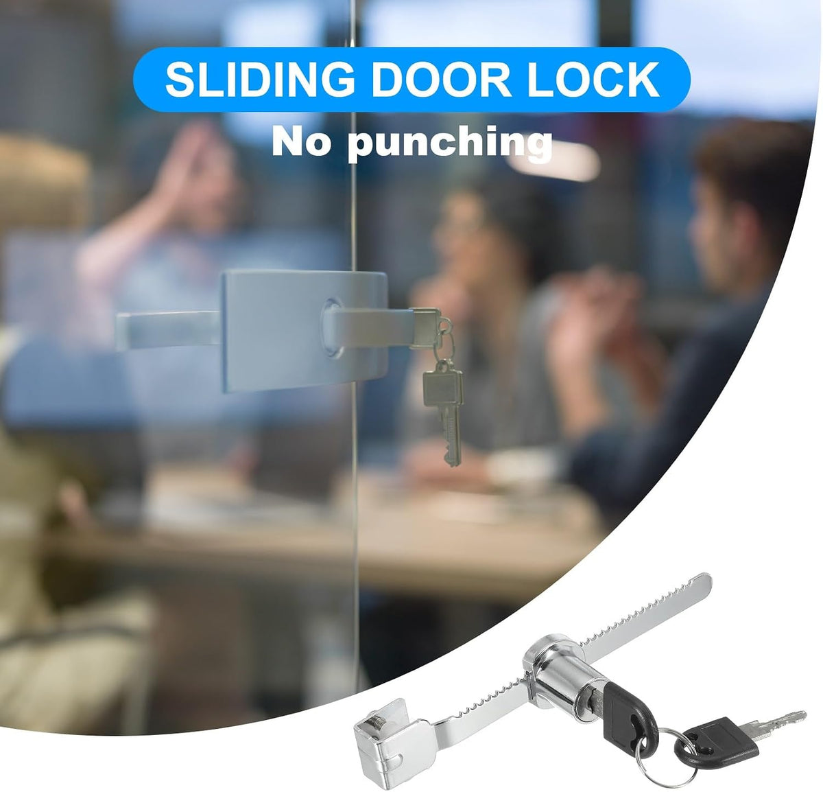 ya 26 10.21 baidi Sliding Glass Cabinet Lock, 4Pcs Chrome Finish Ratchet Lock No Drill, Silver
