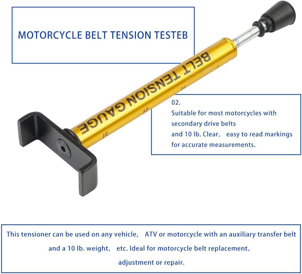 ya 6 8.24 baidi Motorcycle Adjustable Belt Tension Gauge Tool for Harley & All Belt Drive Bike