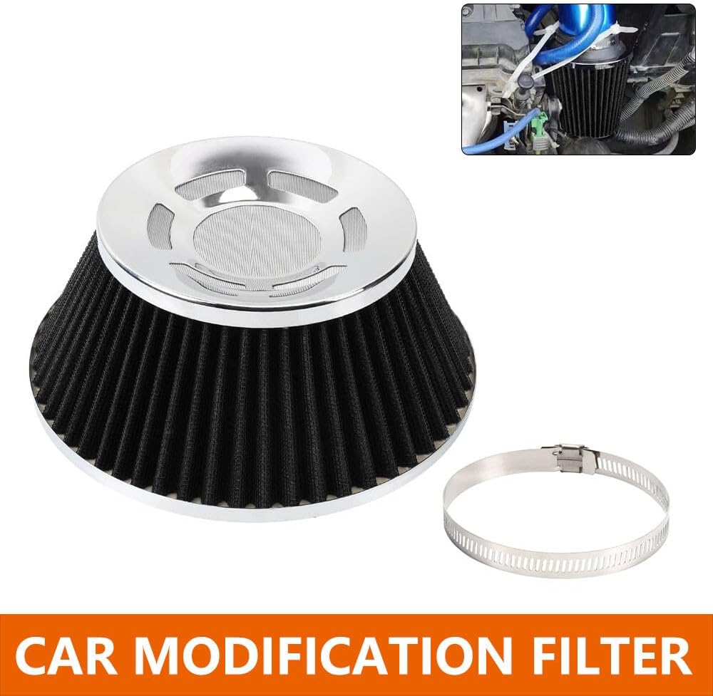 ya 13 9.15 baidi 3 inch 76mm Black Inlet Cold Air Intake Air Filter Mushroom Head