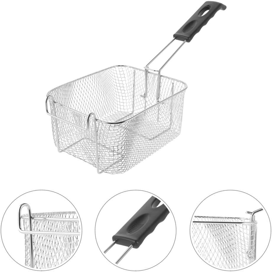 ya 14 9.20 baidi Set of 2 Stainless Steel Frying S n Deep Fat Fryer Strainer Wire Basket-1