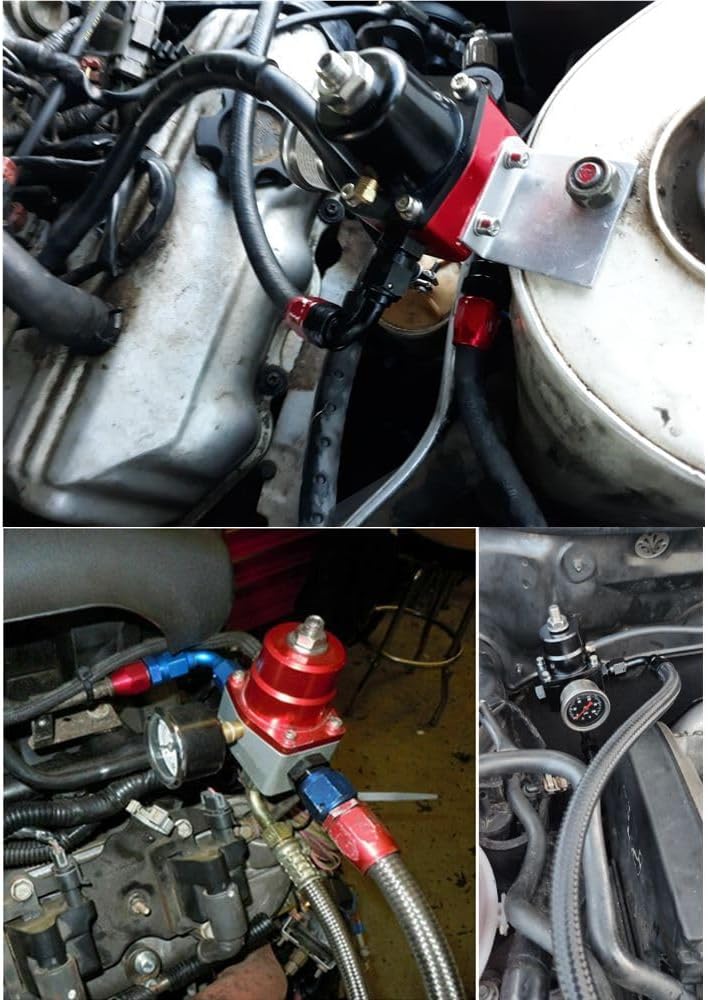 ya 11 9.14 baidiFuel pressure regulator oil 100psi specification AN6 fitting end 6AN oil hose fuel line -