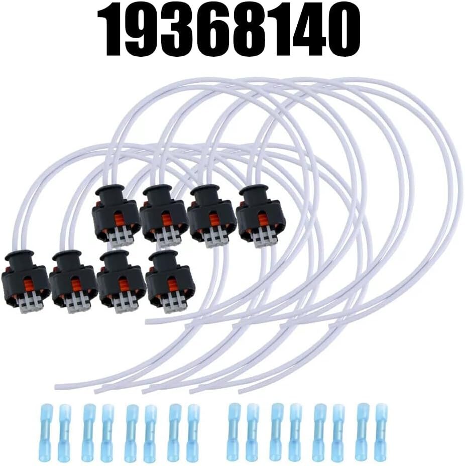 ya 4 8.8.2 8Pcs Injector Pigtails Harness for Chevy for for GMC 2500 3500 2017-24 19368140