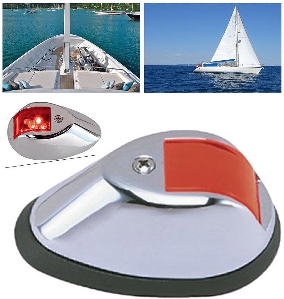 ya 4 8.24 baidi 1X Boat Navigation Side Light 12V LED Red Green Vertical Mount