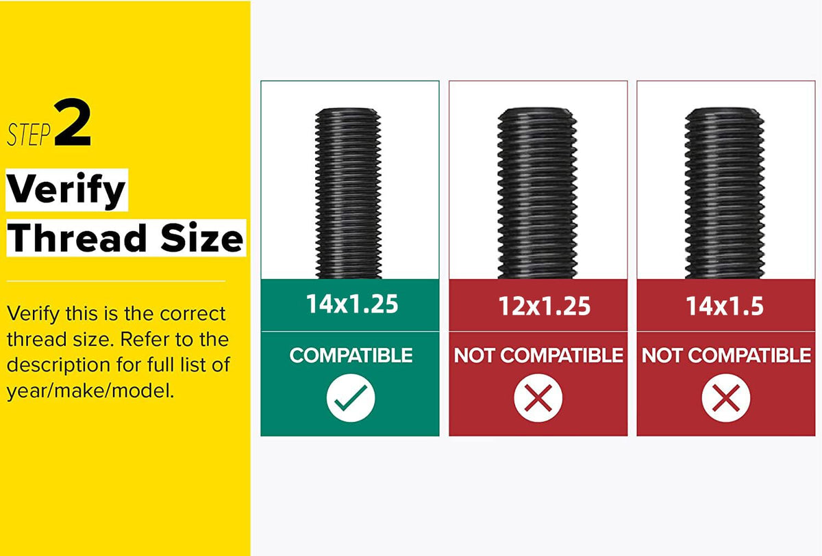 ya 10 9.16 baidi 20x M14x1.25 Wheel cam Bolts 28mm Shank Tapered for SEAT Studs Suitable for Most aftermarket