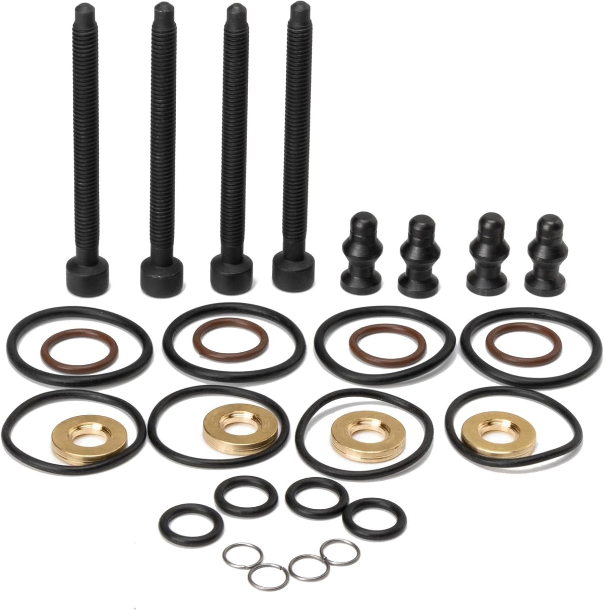 ya 10 9.16 baidi 4x Seal Washer With Injector Clamp Bolts Kit for VW for Audi for SEAT for Skoda 1.9 2.0 Tdi