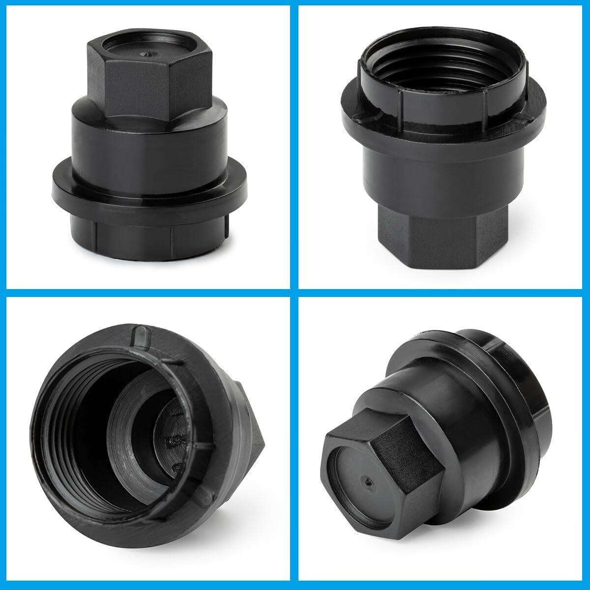 ya 28 10.13 zhengce 5X NEW Black Lug Nut Covers Caps for Chevrolet S10 Blazer 91-94 for GMC Ji