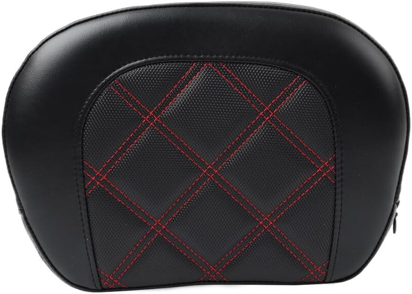 ya 6 8.14 Red Stitching Passenger Sissy Bar Backrest Pad for Harley Electra Road Glide