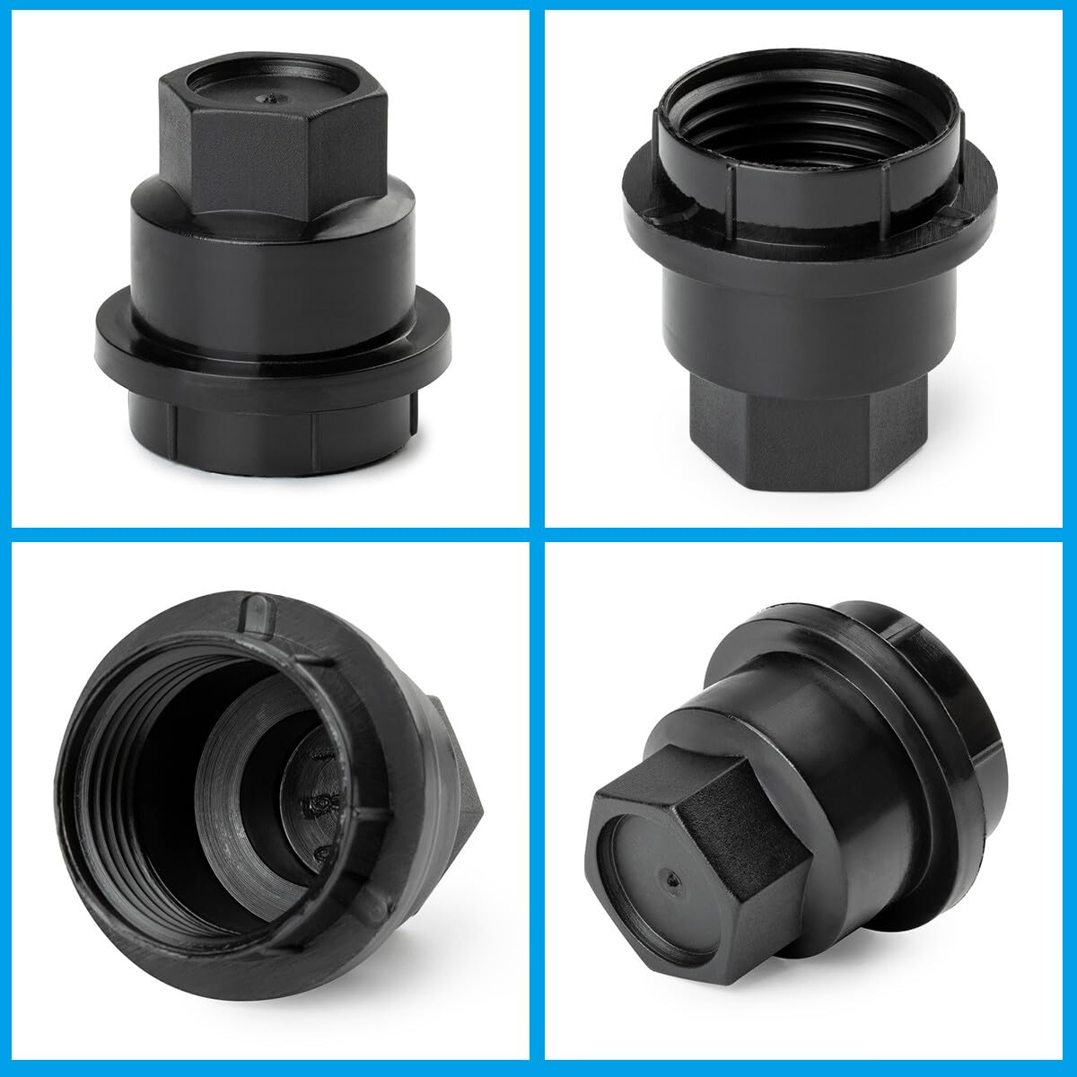 ya 5 8.10 5X NEW Black Lug Nut Covers Caps for Chevrolet S10 Blazer 91-94 for GMC Jimmy 92-01