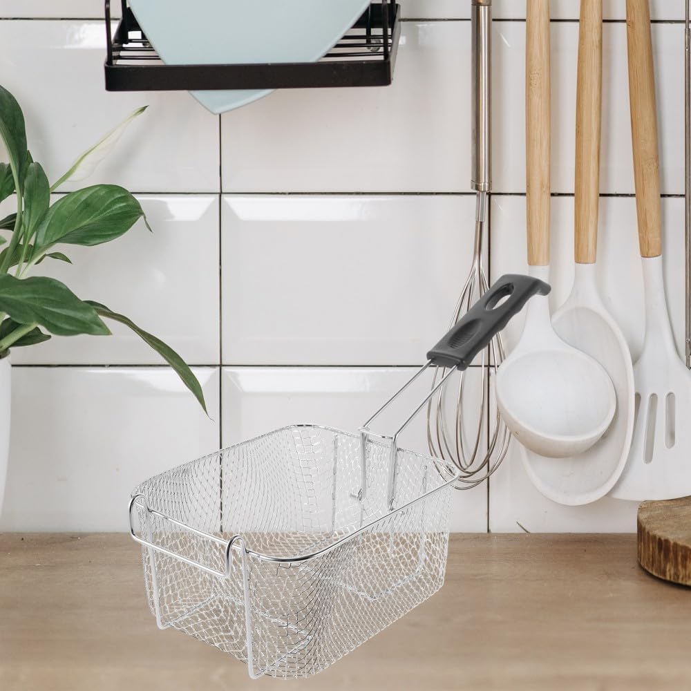 ya 14 9.20 baidi Set of 2 Stainless Steel Frying S n Strainer Basket with Handle-1