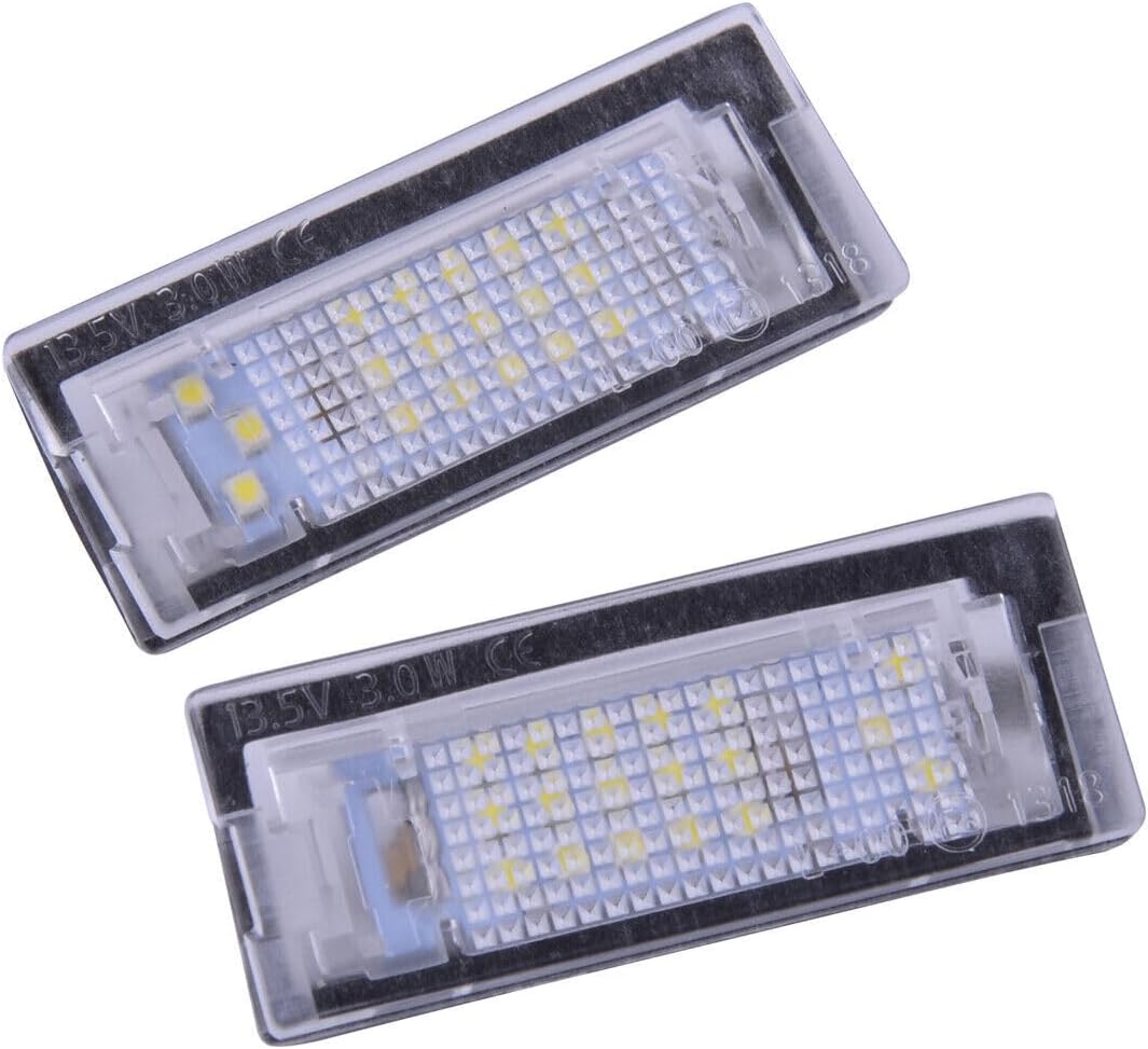 ya 4 8.14 2 Pack No Error White 18LED License Plate Lights Suitable for BMW E39 5 Truck @