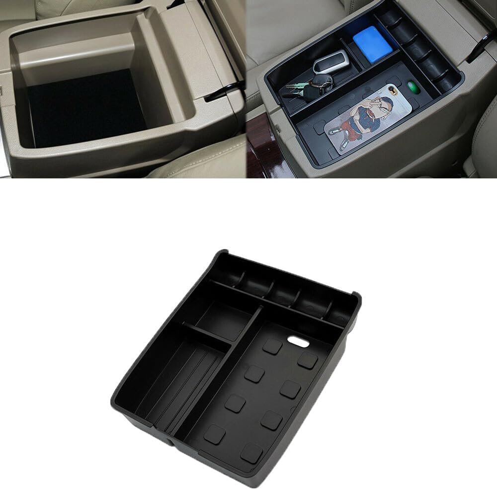 ya 5 8.10 Center Console Waterproof Organizer Insert Black For 08-13 for Toyota Highlander New