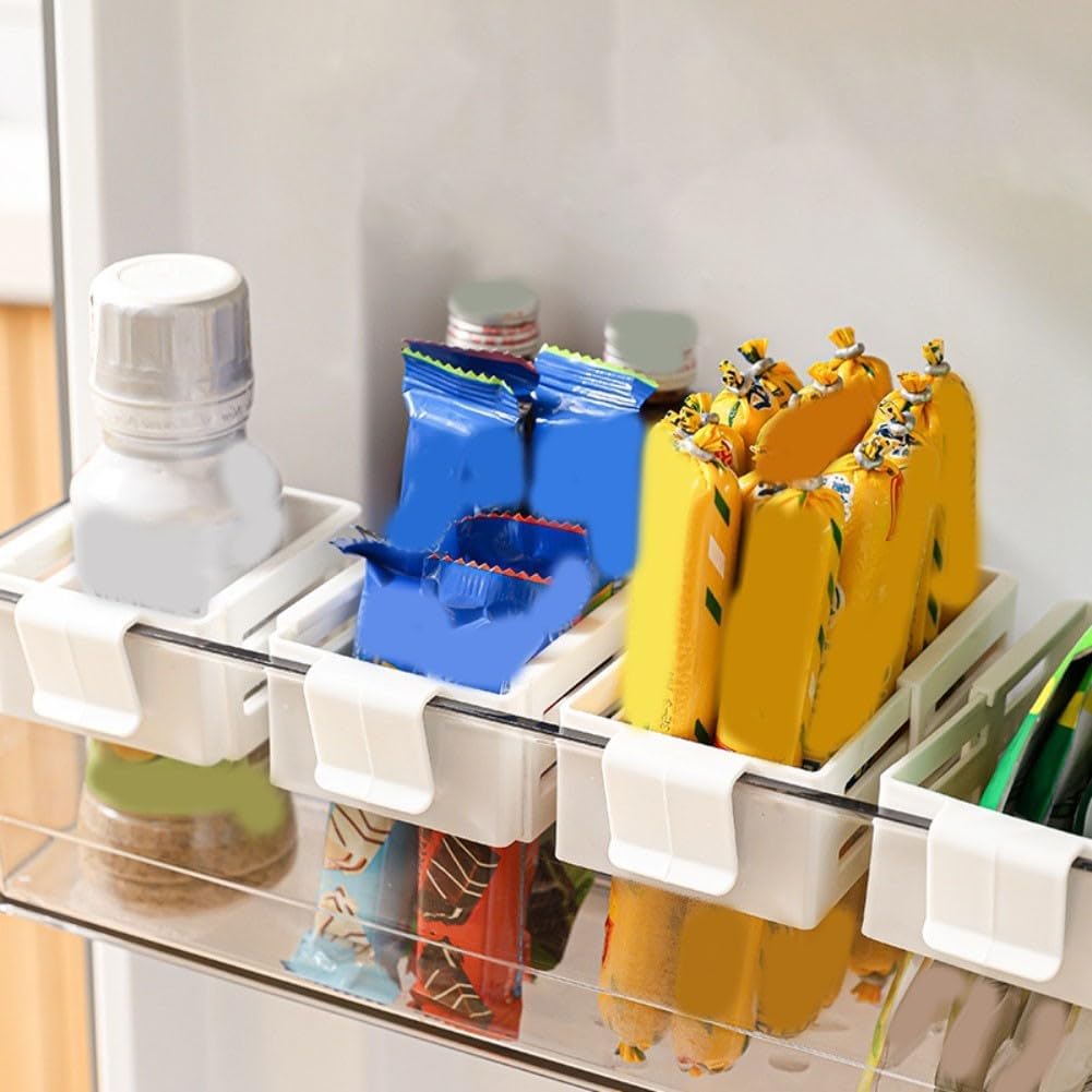 ya 26 10.21 baidi 10 Pcs Retractable Drawer Organizer for Refrigerator Kitchen and Desk Storage