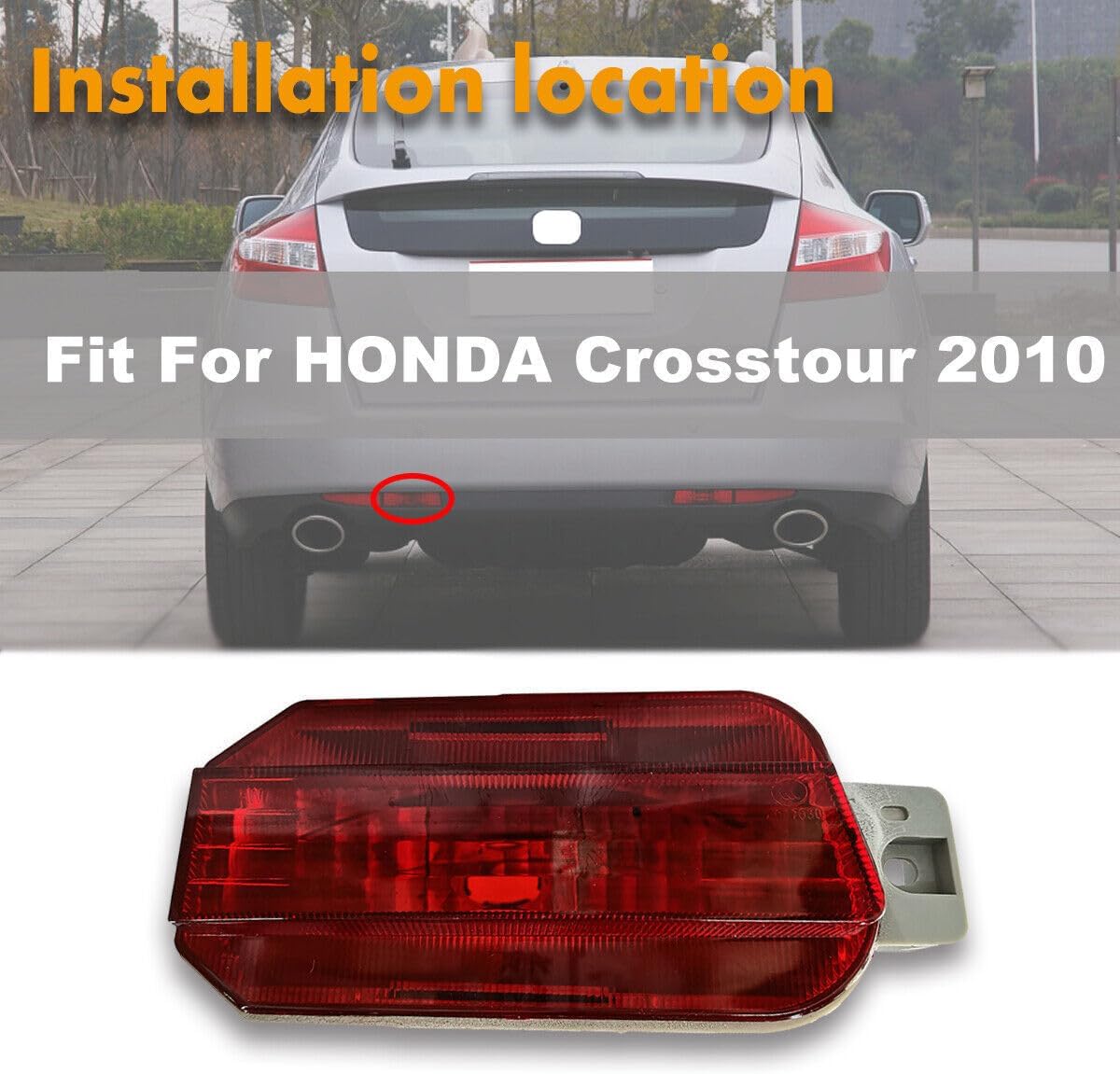 ya 7 8.24 baidi Left Rear Bumper Fog Light Tail Lamp 33450-TW0-H01 Fit for Honda Crosstour 2010