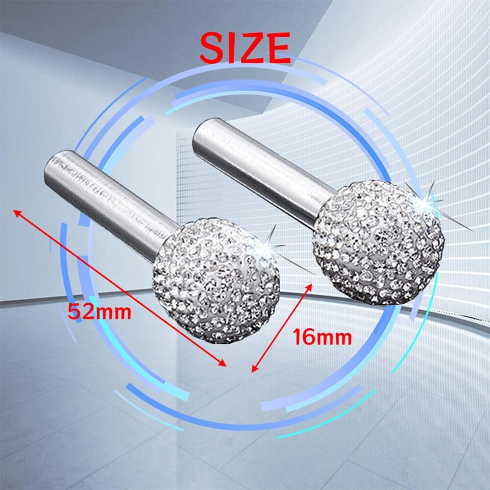 ya 5 8.10 2Pcs Universal Luxury Rhinestone Handles Door Interior Door Lock Knob Pin