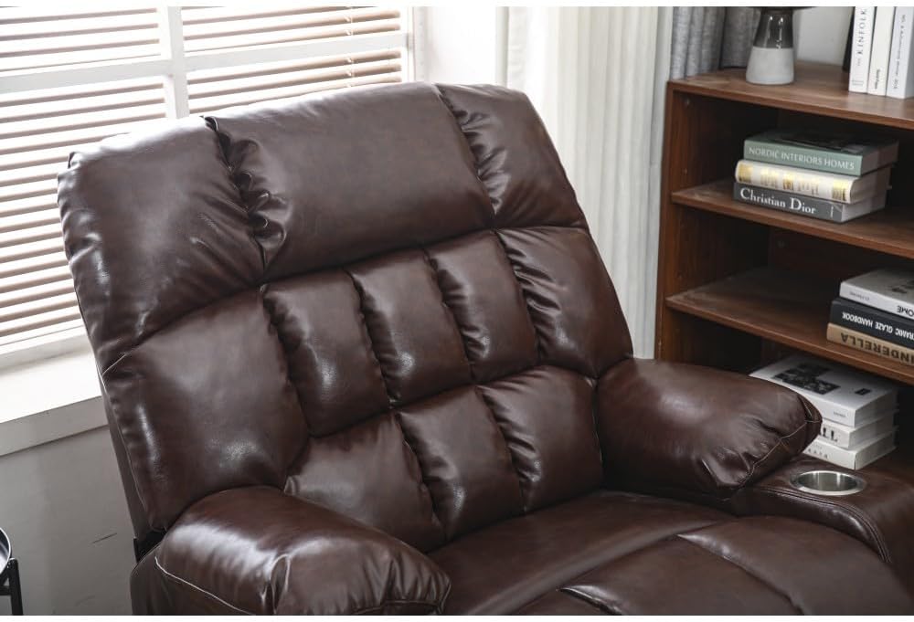 ya 28 10.13 baidi Brown PU Recliner Lift - Relax Sofa,for Elderly