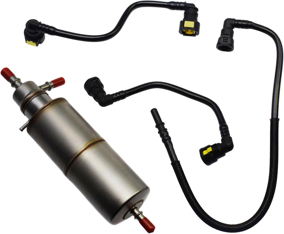 ya 4 8.14 4 Piece Fuel Filter and Fuel Line Hose Kit for Mercedes ML320 ML55 AMG ML430