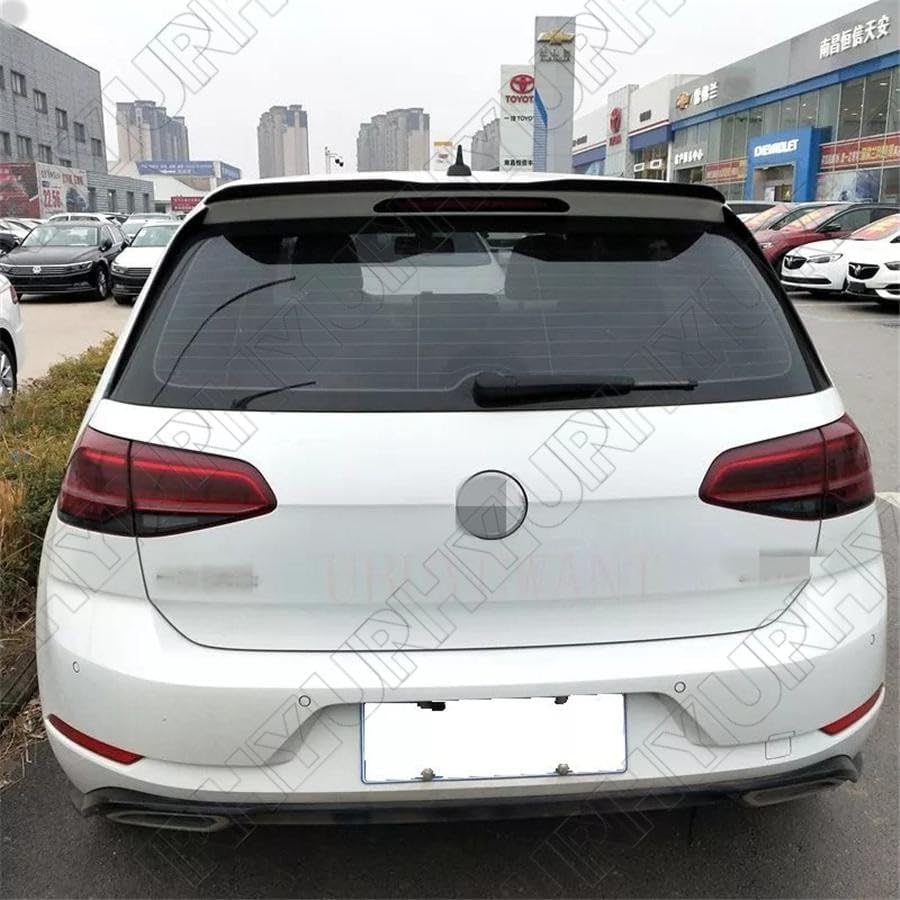 ya 6 8.24 baidi Rear Roof Lip Spoiler Wing Glossy Carbon Fiber Color for SUV MPV ABS (Hard)