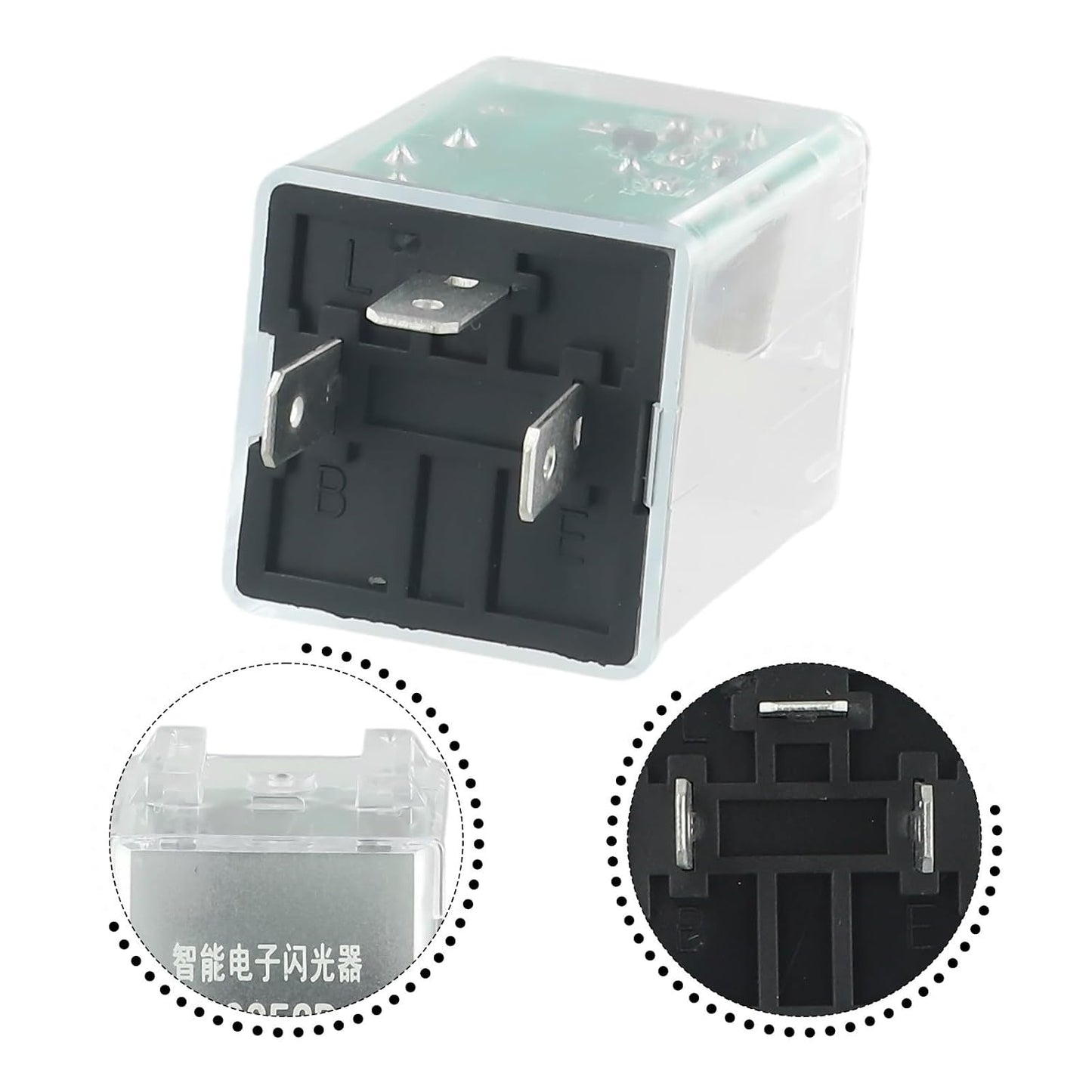 ya 2 8.15 180W 3Pin Flasher Relay 3Pin Flasher Relay Clear Plastic 180W 180W