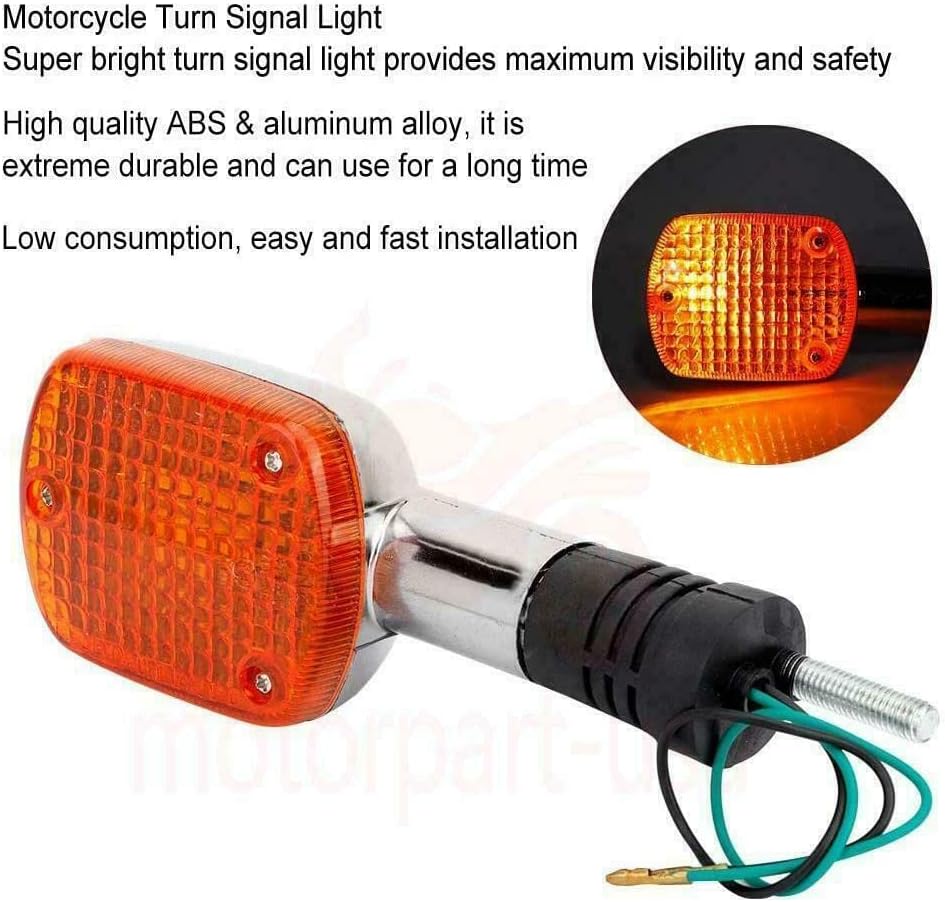 ya 4 8.24 baidi 2x Turn Signal Blinker Lights for Honda Shadow 500 VT500C Rebel CA250 CMX250