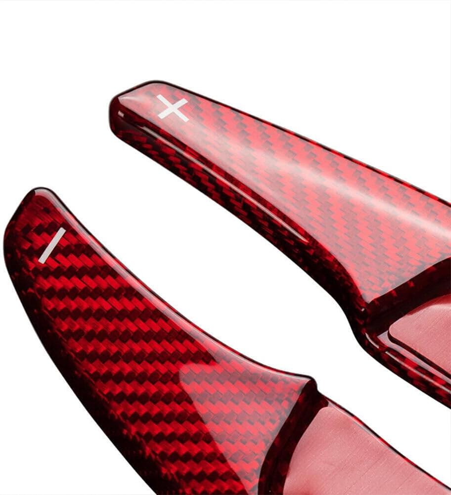 ya 5 8.24 baidi Red Carbon Fiber Steering Wheel Paddle Shifter Extension Fit for Mazda 3 2020-2021