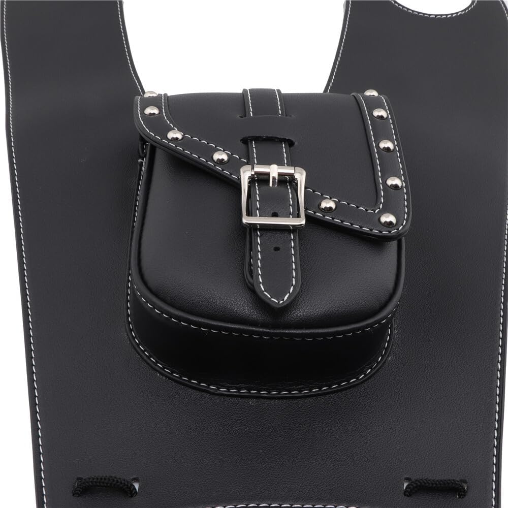 ya 9 10.24 PU Leather Tank Cap Panel Cover Bag for Kawasaki Vulcan VN500 VN800 VN900 VN1500