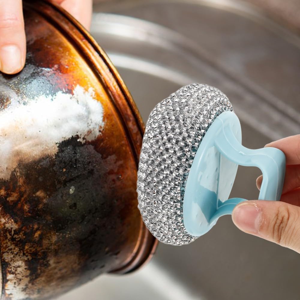 ya 26 10.21 baidi 5PCS Steel Wire Brush with Handle Pot Pan Dish Washing Brush Multifunctional