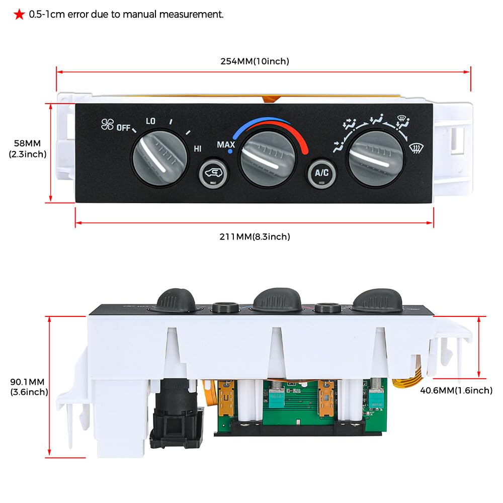 ya 9 10.24 AC Heater Climate Control Module for Chevy for GMC C1500-C3500 K1500-K3500 599-007