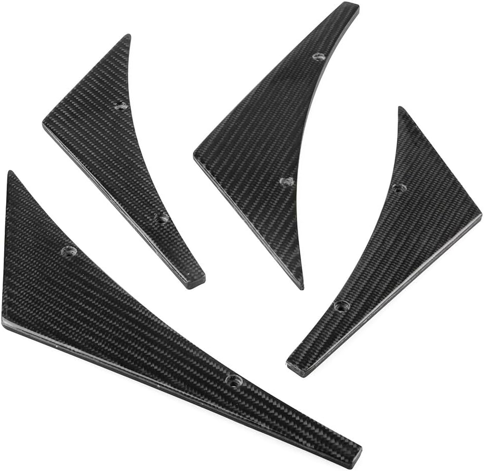 ya 2 8.15 Carbon Fiber Pattern Car Bumper Fin Canard Splitter Diffuser Valence Spoiler Lip