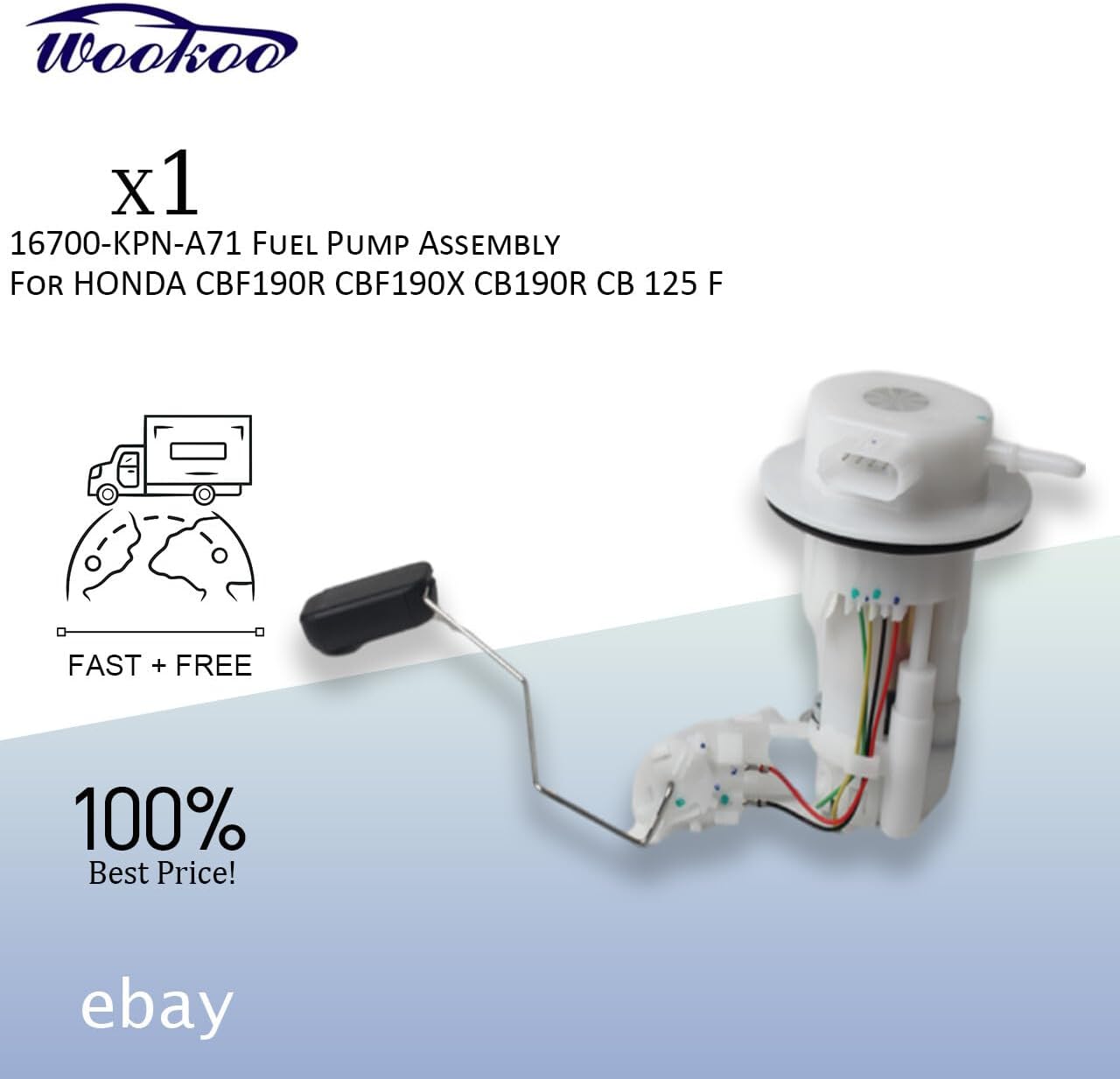 ya 7 8.24 baidi 16700-KPN-A71 Fuel Pump Assembly for Honda CBF190R CBF190X CB190R CB 125 F