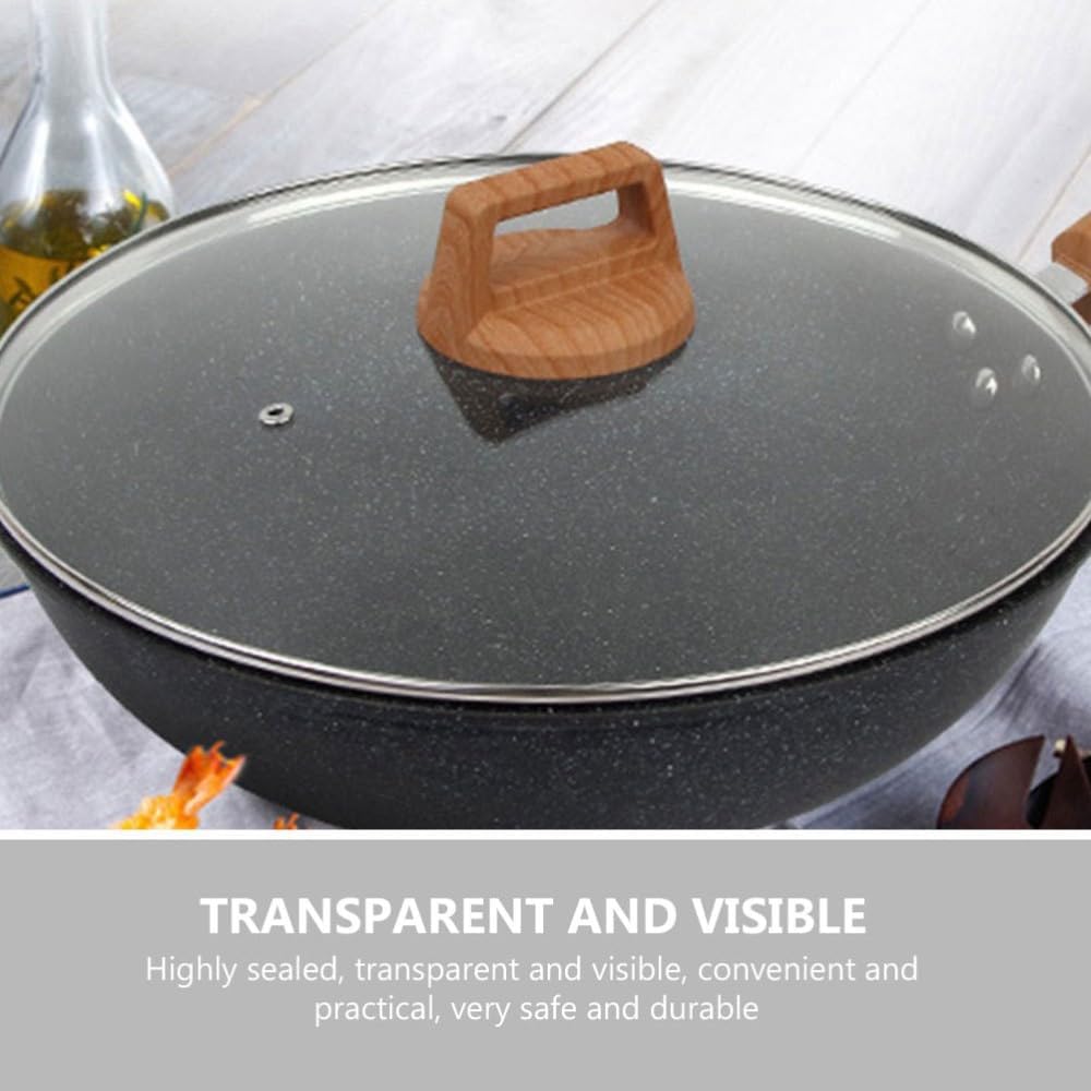 ya 26 10.21 baidi Explosion-proof Glass Cover Cookware Pot Lid Practical Pan with Knob Kitchen