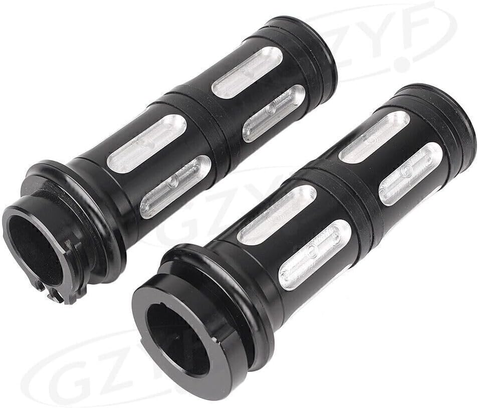 ya 6 8.24 baidi 2X CNC 1 Handlebar Hand Grips for Harley Touring Road Street Glide 1996-2007