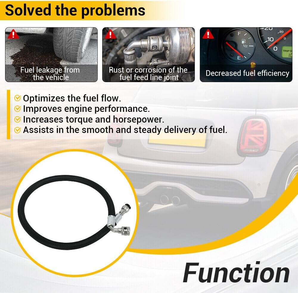 ya 10 9.16 baidi Fuel Hose w/Clip Inlet for BMW for Mini Cooper R56 R57 to High Pressure Fuel Pump