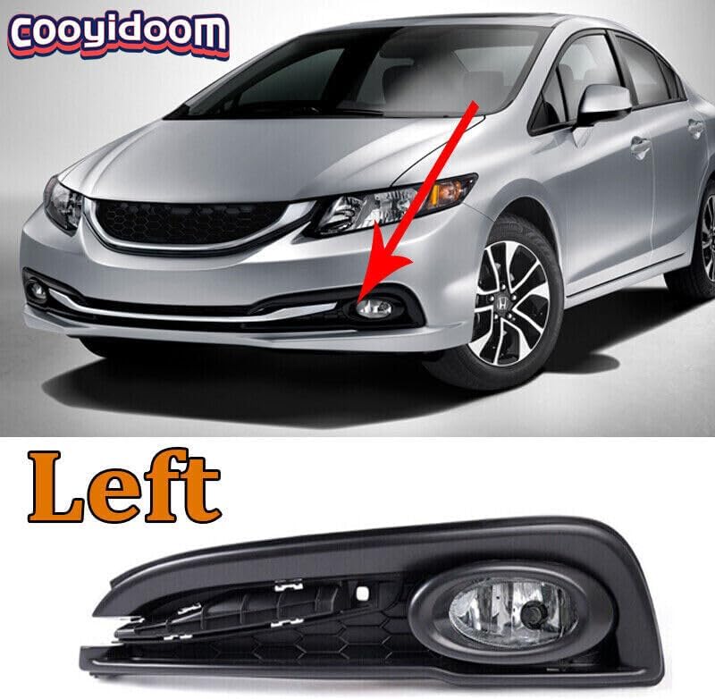 ya 2 8.15 Suitable for 2013-2015 for Honda Civic sedan left front fog lamp f for Ram e fog lamp semi assembly