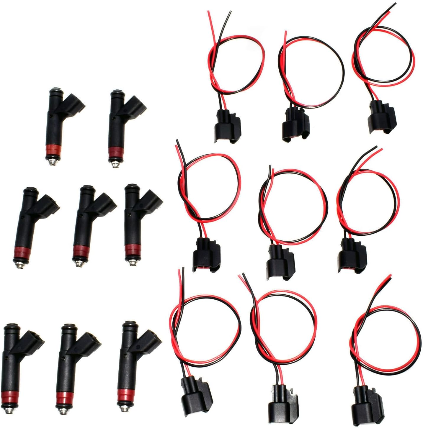 ya 2 8.15 for Jeep for Grand Cherokee 8x Fuel injector & 9x Pigtail Wire Connector 53032145AA