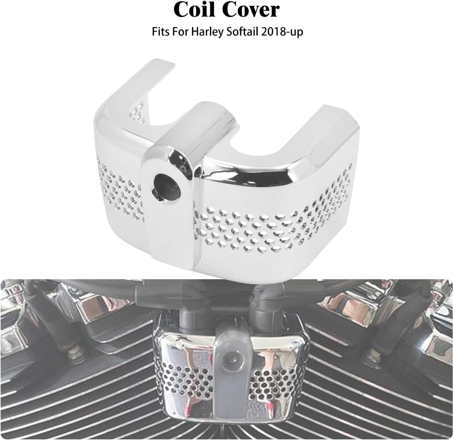 ya 5 8.24 baidi Chrome ABS Plastic Coil Cover for Harley Softail Breakout Street Fat Bob 18-2024