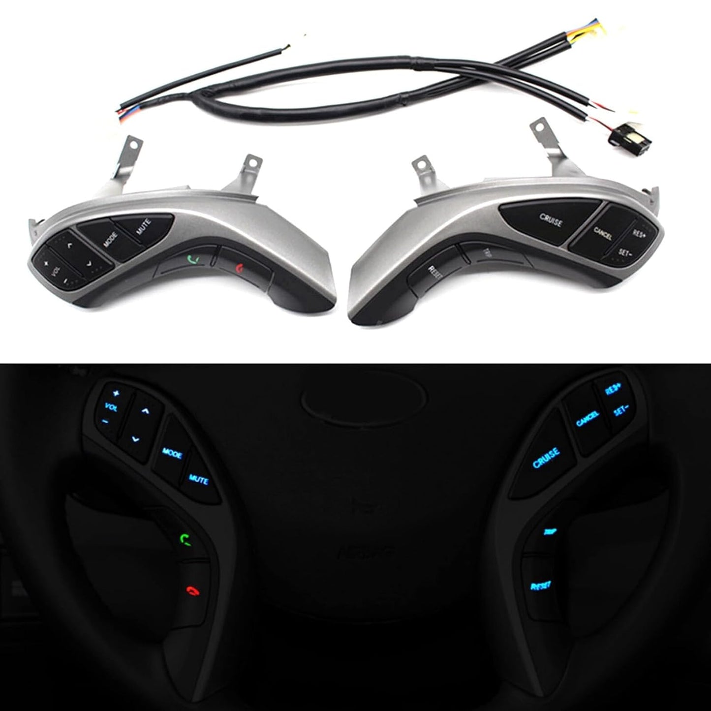 ya 6 8.24 baidi for Hyundai for Elantra MD 11-16 Cruise for Audi o Steering Wheel Control Switch LH+RH at