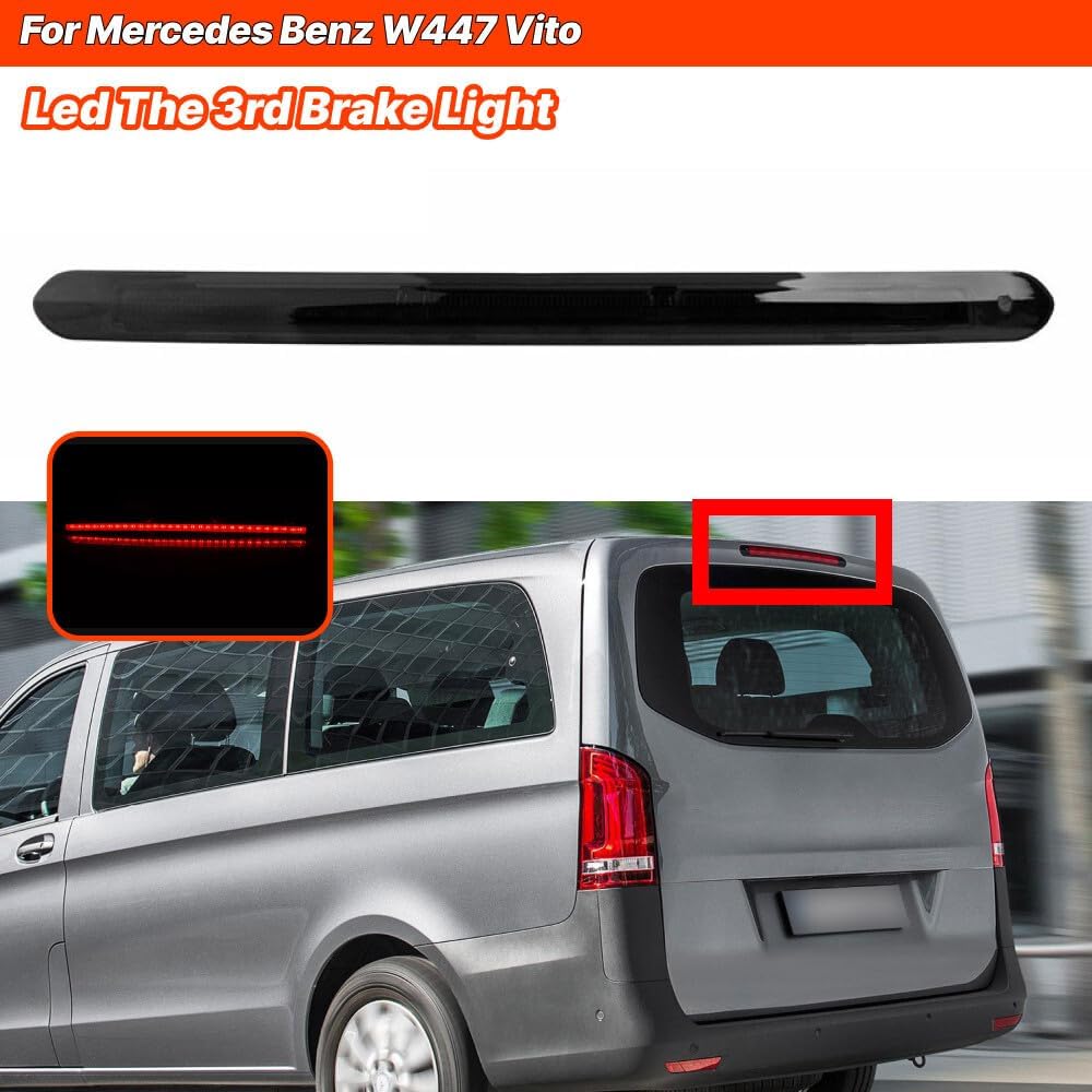 ya 13 9.15 baidi LED Smoke Center Third Brake Light For for Mercedes-Benz W447 Vito Metris 2014-2025