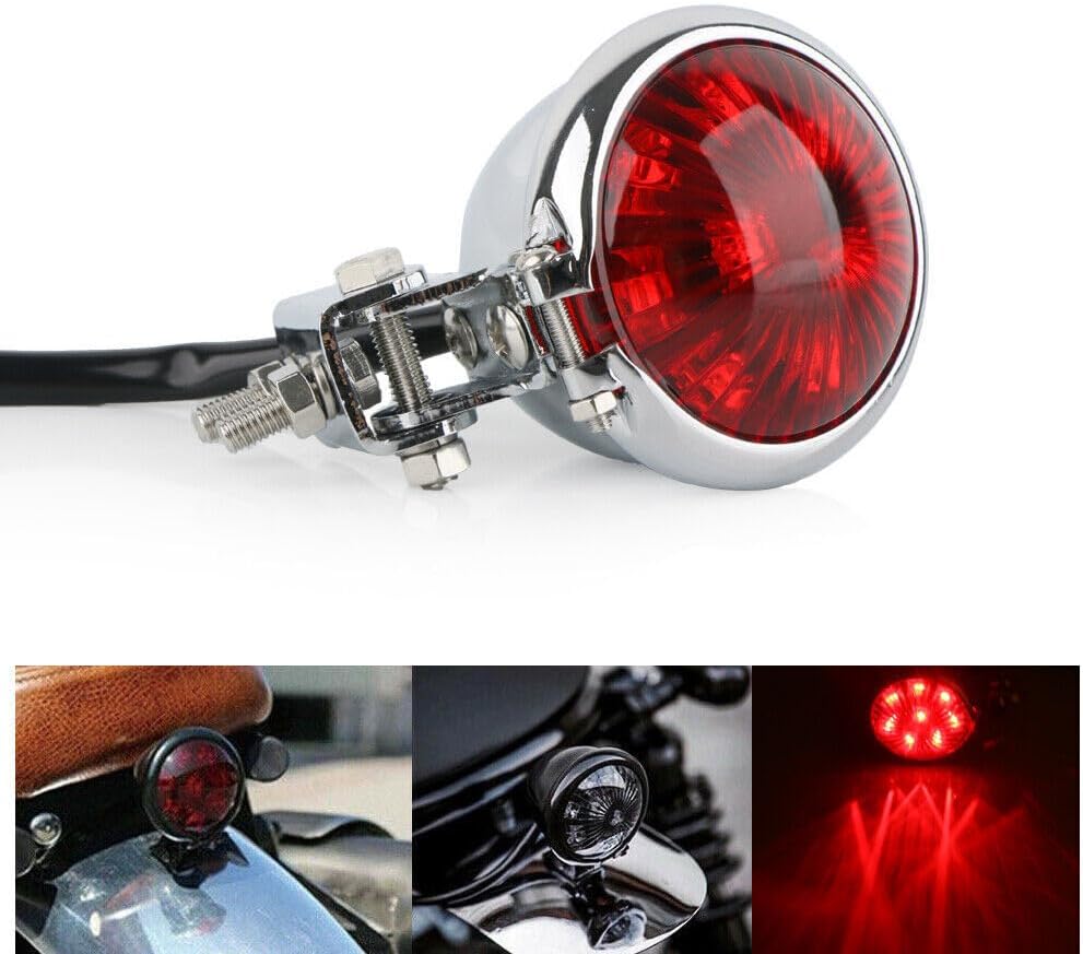 ya 23 10.7 baidi LED brake taillights stop for Harley Chopper Cafe Racer Bobber Universal -