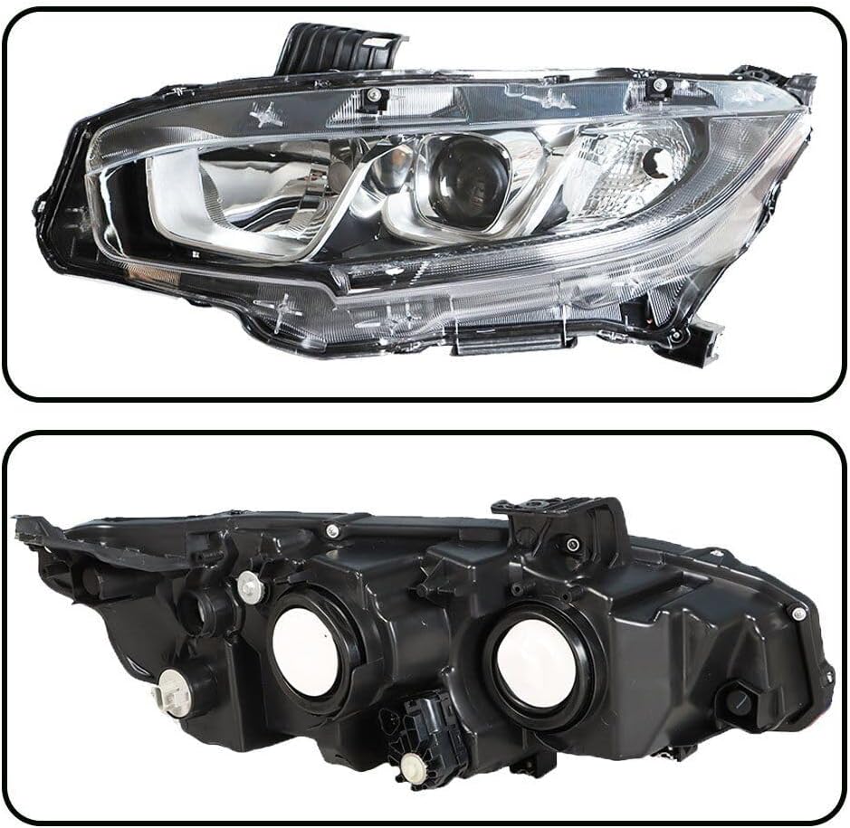 ya 14 9.20 zhengce Halogen Projector Headlight Fit For 2016-2020 for Honda for Civic Driver Le-1