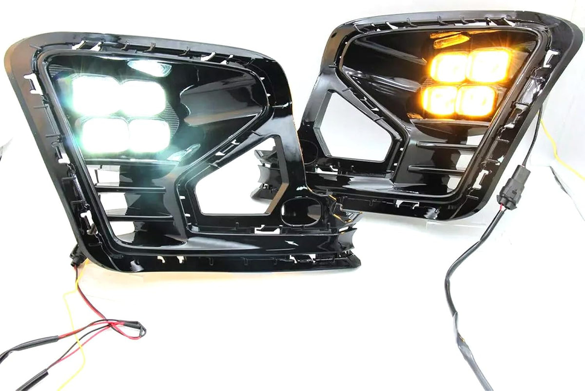 ya 10 9.16 zhengce Suitable for Kia Rio 21-23 front bumper fog lights daytime running lights t