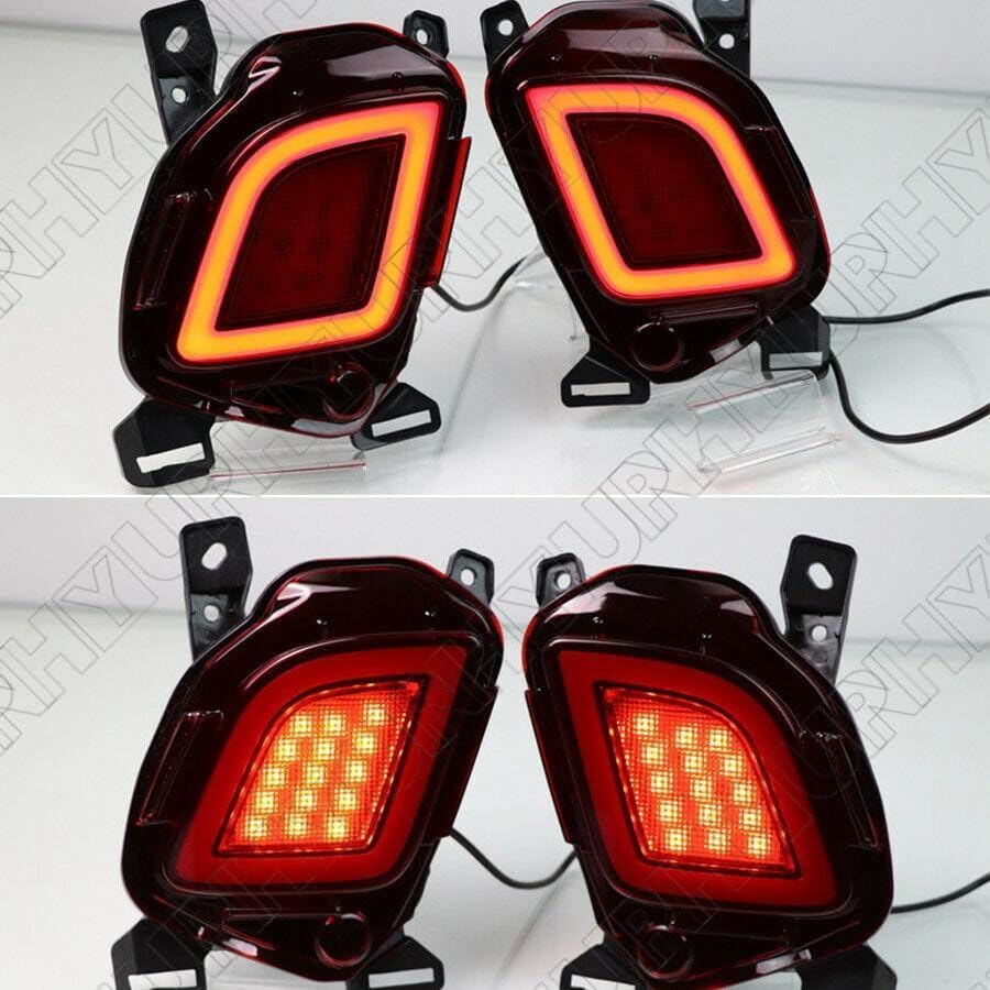 ya 2 8.15 Fit for Toyota Highlander 15-19 2PCS Rear Fog Light Tail Bumper Light Sets