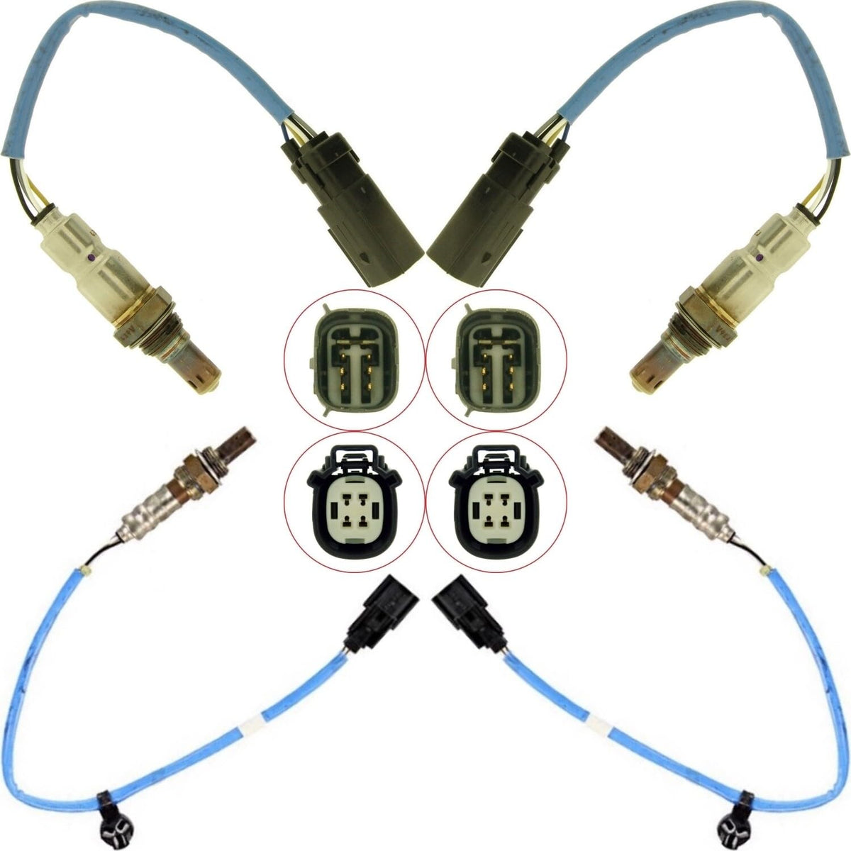 ya 9 10.24 4pcs Oxygen O2 Sensor Up+Downstream for 2013-16 for Lincoln MKT MKZ for Ford Explorer