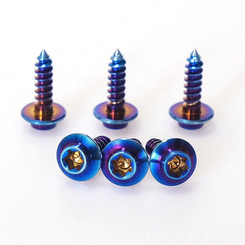 ya 16 10.20 baidi M4 M5 Titanium Self-Tapping Screws Umbrella Head Motorcycle Plate Ti Bolts