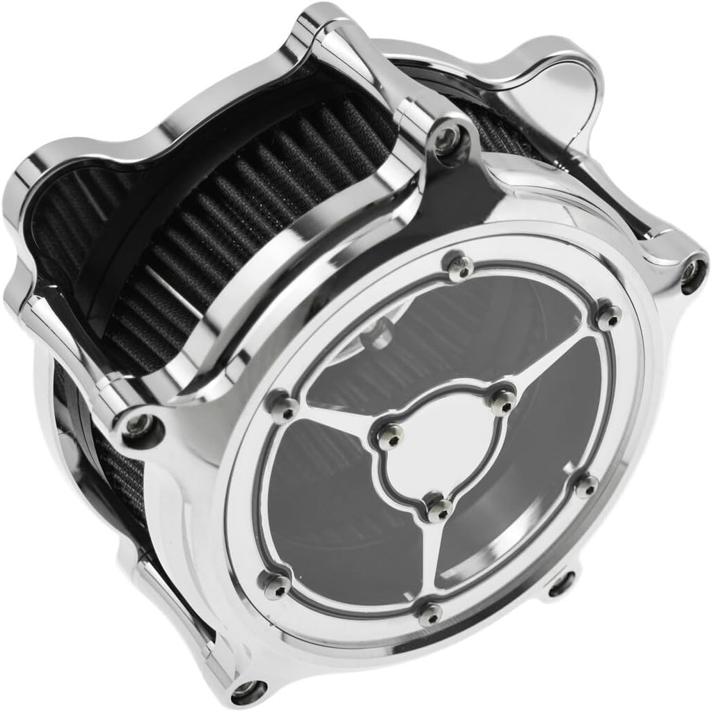 ya 5 8.10 Clarity Chrome Air Cleaner Filter for Harley Softail Breakout Fat Boy 2000-2015