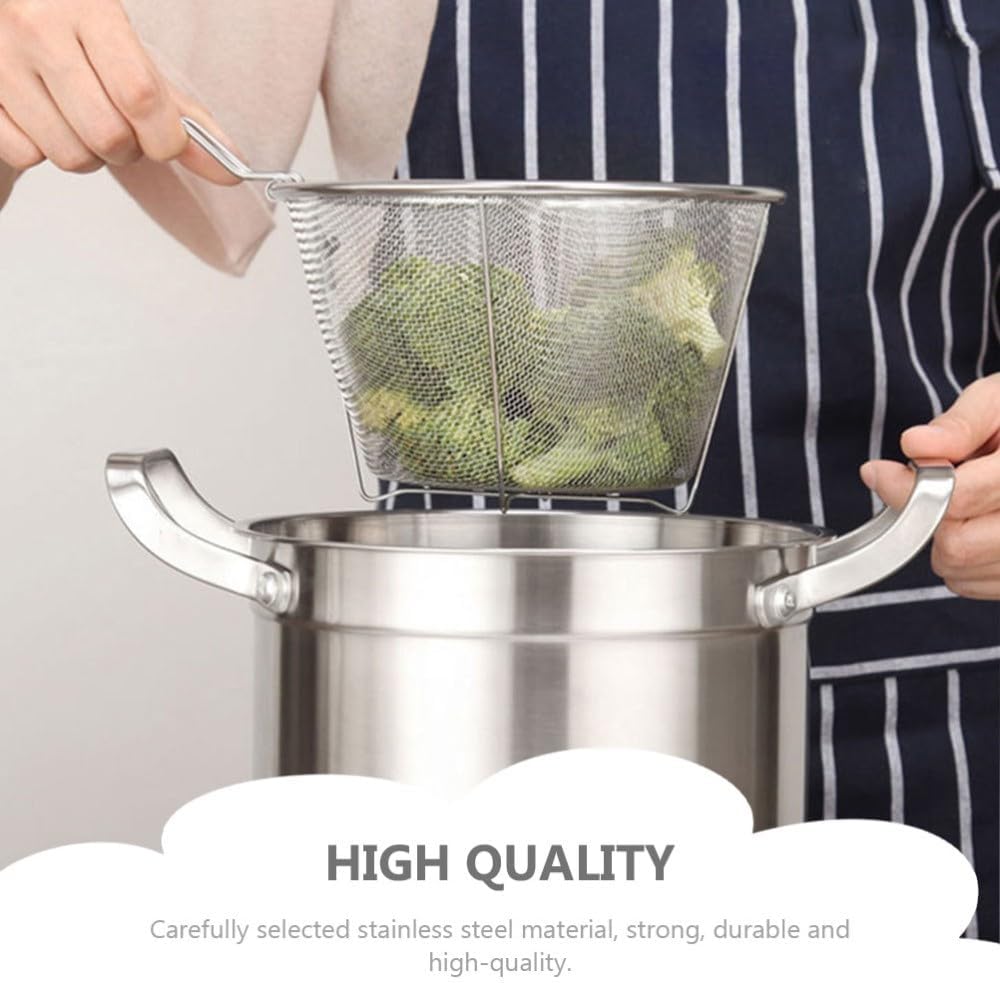 ya 14 9.20 baidi 2 Pcs Chip Pan Fryer Basket Frying Hookup Food Noodle Strainer Tool Useful-1