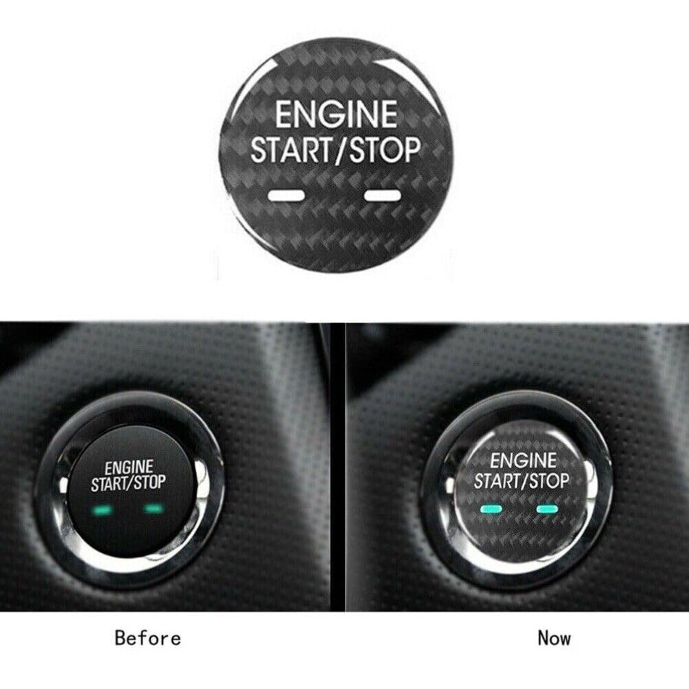 ya 6 8.24 baidi for Cadillac CT6 XT5 SRX 1pcs Carbon Fiber Engine Button Stop Button Cover USA