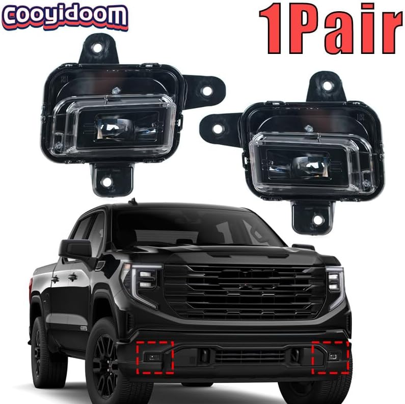 ya 11 9.14 zhengce 1 Dual LED Right Front Bumper Fog Light for GMC for Sierra 1500 2022-2024-