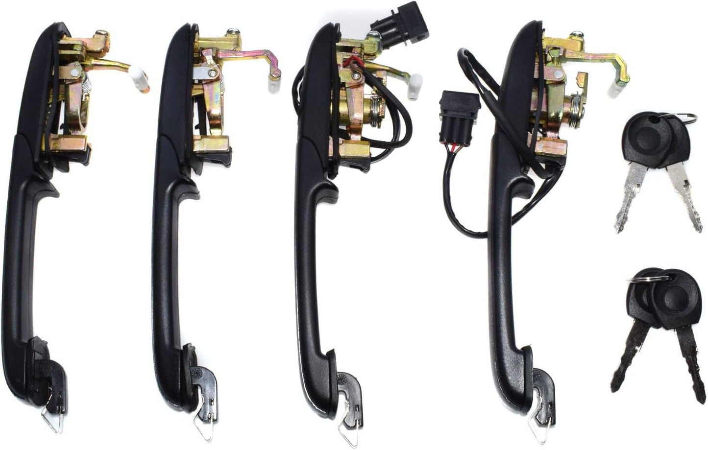 ya 2 8.15 4 Pack Exterior Door Handles with Key Driver Passenger Side for VW Passat 1994-1997