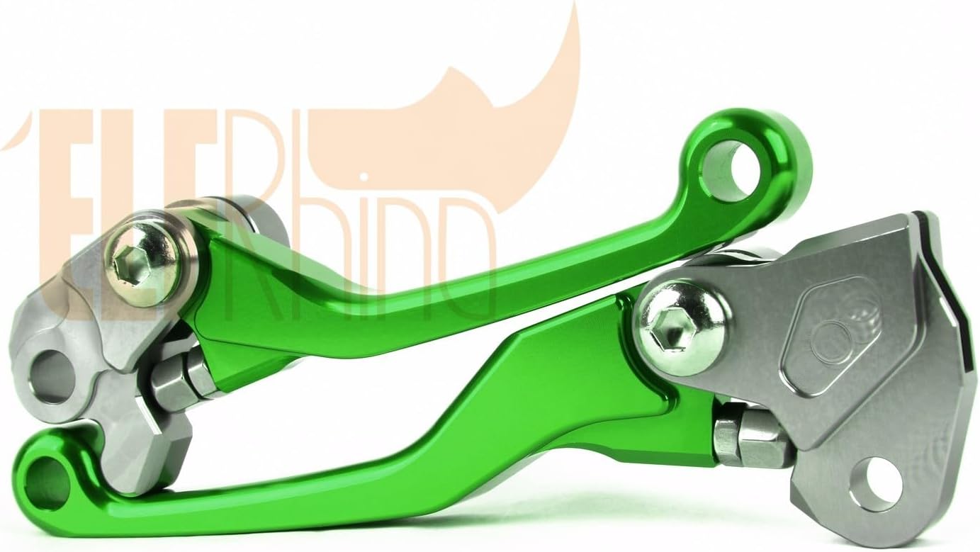 ya 5 8.10 for Kawasaki KX112 2022-2023 Pivot Clutch Brake Levers CNC Pair KX 112 Green