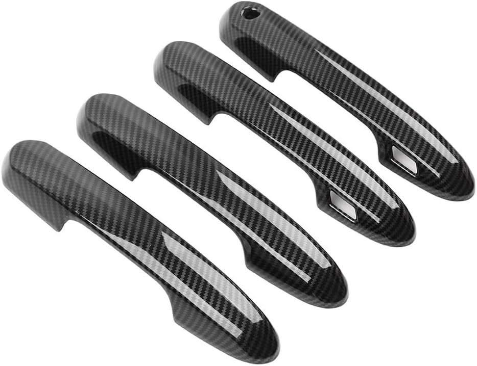 ya 10 9.16 baidi 4X Black Car Door Side Handles Cover Trim Decor for Toyota for RAV4 2019 2020